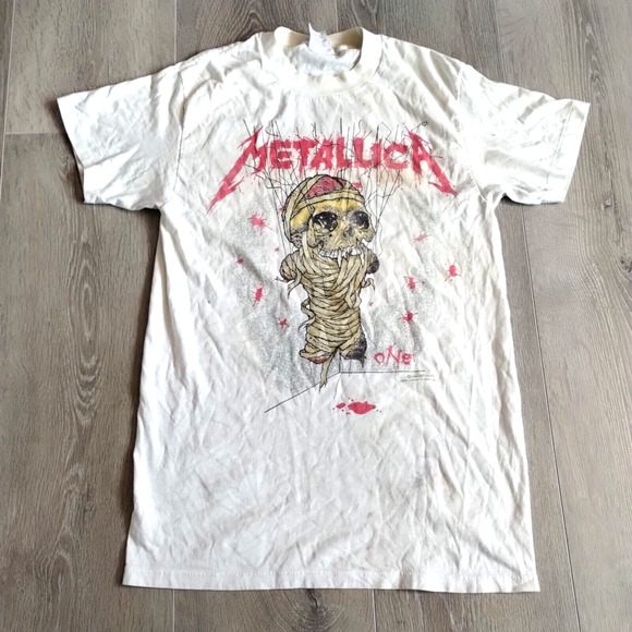 Vintage Metallica Shirt One 1989 M Double Sided Single Stitch USA Made - Picture 1 of 14